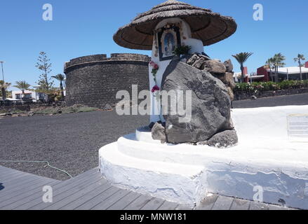 Crypt Virgen de la Peña Del Mar im Castillo Caleta de Fuste, Fuerteventura, Kanarische Inseln, Spanien Stockfoto