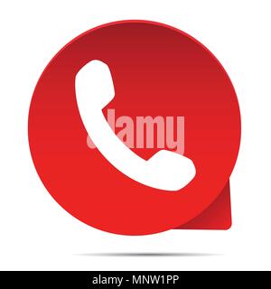 Auf das Symbol "Telefon" Stock Vektor