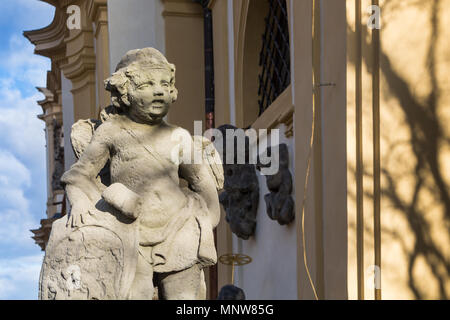 Statue eines Engels zu historischen Loreta in Prag, Tschechische Republik. Stockfoto