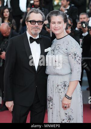 Gary Oldman, Gisele Schmidt Schauspieler und Frau Abschlussfeier 71 St Cannes Film Festival Cannes, Frankreich, 19. Mai 2018 Dja 2165 71 St Cannes Film Festival Quelle: Allstar Bildarchiv/Alamy leben Nachrichten Stockfoto