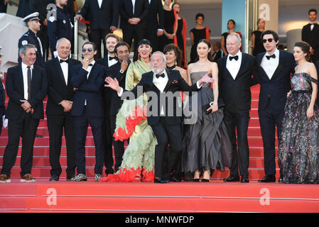 Mai 19, 2018 - Cannes, Frankreich: Joana Ribeiro, Terry Gilliam, Olga Kurylenko, Adam Treiber, Oscar Jaenada, Rossy de Palma, Jordi Molla nehmen an der "Wer tötete Don Quixote "Premiere vor dem schließenden Zeremonie, während die 71. Filmfestival in Cannes. Stockfoto