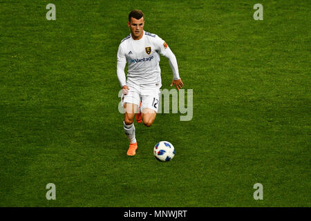 Chester, Pennsylvania, USA. 19 Mai, 2018. BROOKS LENNON, (12) von Real Salt Lake in Aktion gegen die Union während des Spiels in der Chester Pa Credit: Ricky Fitchett/ZUMA Draht/Alamy leben Nachrichten Stockfoto