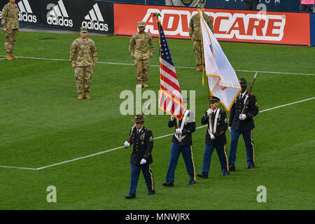 Chester, Pennsylvania, USA. 19 Mai, 2018. Militärische Ehrengarde Öffnen der Übereinstimmung zwischen der Union und Real Salt Lake bei Talen Energie Stadion in Chester Pa Credit: Ricky Fitchett/ZUMA Draht/Alamy leben Nachrichten Stockfoto