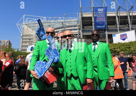 Newcastle upon Tyne, Großbritannien. 19 Mai, 2018. Rugby League Fans in Scharen zu St James' Park Für Dacia magische Wochenende. Quelle: David Whinham/Alamy leben Nachrichten Stockfoto