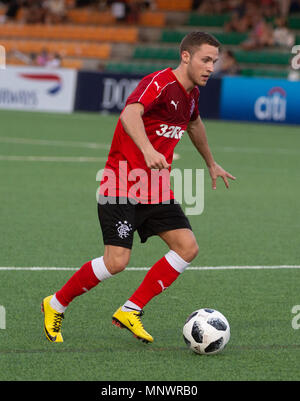 Hong Kong, Hong Kong, China. 20 Mai, 2018. HKFC Citi Fußball Sevens 2018 Hong Kong. Newcastle United gewinnen die 2018 Cup Finale mit einem 1-0 Sieg über die Glasgow Rangers. Förster Liam Burt Credit: Jayne Russell/ZUMA Draht/Alamy leben Nachrichten Stockfoto