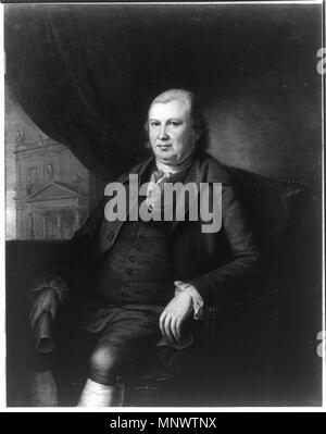 Robert Morris, Porträt, 3/4 Abbildung, Sitz, nach links. 1068 Robert Morris portrait Stockfoto