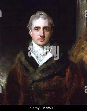 Robert Stewart, 2 Marquis von Londonderry (Lord Castlereagh). Robert Stewart, Viscount Castlereagh. zwischen 1809 und 1810. 1068 Robert Stewart, Viscount Castlereagh Stockfoto