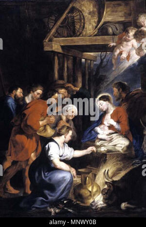 Die Anbetung der Hirten circa 1615. 1076 Rubens - Anbetung - Bergers - Rouen Stockfoto