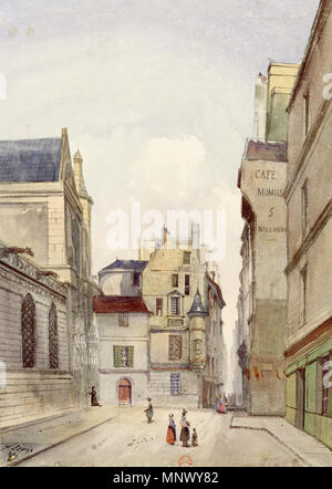1078 Rue de Prêtres - Saint-Germain-l'Auxerrois (Paris) 1849 Stockfoto
