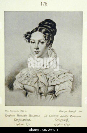 . Stroganova grafinia Natalia Pavlovna, 1796-1872. 1909. Свинцов С. С. 1080 RusPortraits v 5-175 Grafinia Natalia Pavlovna Stroganova, 1796-1872 Stockfoto