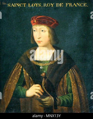 . Englisch: Ludwig IX. von Frankreich (1214-1270). Die erste Hälfte des 19. Jahrhunderts. 1085 Saint-Louis, Roi de France + 1270 Stockfoto