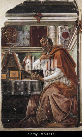 Der hl. Augustinus 1480. 1093 Sandro Botticelli - Hl. Augustinus - WGA 02709 Stockfoto