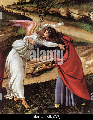 Mystic Nativity (Detail) ca. 1500. 1093 Sandro Botticelli - Die mystische Geburt (Detail) - WGA 2843 Stockfoto