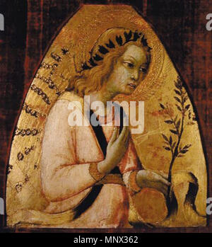 Engel der Verkündigung circa 1450. 1093 Sano di Pietro - Engel der Verkündigung Stockfoto