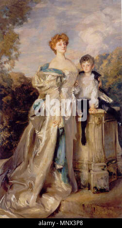 . Englisch: Frances Evelyn Daisy Greville, Gräfin von Warwick. 1905. 1096 Sargent - Gräfin von Warwick und Sohn Stockfoto