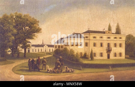 . English : Grafik des Strapaziert Oberhausen. 1858. Unbekannt 1102 Schloss Oberhausen 1858 Stockfoto