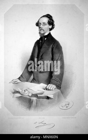 OLYMPUS DIGITALKAMERA. Deutsch: Johann Nepomuk Berger (1816-1870), österreichischer Schriftsteller, Politiker. Lithographie von Adolf Dauthage, 1861. 1861. Adolf Dauthage (1825-1883) 727 Johann Nepomuk Berger Litho Stockfoto