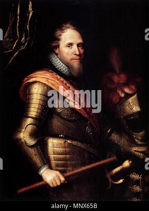 Portrait von Maurice, Prinz von Oranien. Alternative Titel (s): Portrait von Maurits, Prinz von Oranien-nassau.[1] 1607. 1105 Schule von Michiel van Mierevelt 001 Jansz. Stockfoto