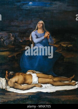 Die Klage über den toten Christus. Retablo Mayor. ca. 1515. 1108 Sebastiano del Piombo008 Stockfoto