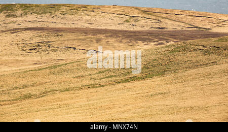 Blick auf die West Pennine Moors zeigt die Leere und öde Schönheit der Gegend. Stockfoto