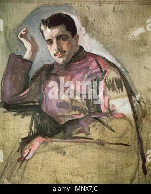 Italiano:: Sergej Diaghilew (1872-1929) ritratto Englisch: Portrait von Sergej Diaghilew (1872-1929) 1909. 1111 Sergej Diaghilew (1872-1929) ritratto da Valentin Alexandrowitsch Serov Stockfoto