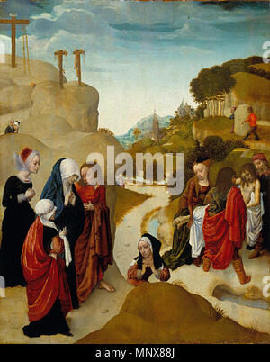 Englisch: Grablegung Christi circa 1490. 872 Meister der Virgo inter Virgines - Grablegung Christi Stockfoto