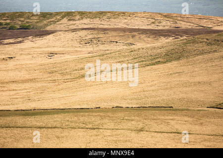 Blick auf die West Pennine Moors zeigt die Leere und öde Schönheit der Gegend. Stockfoto