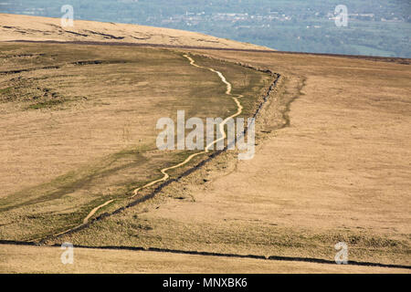 Blick auf die West Pennine Moors zeigt die Leere und öde Schönheit der Gegend. Stockfoto