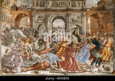 . English: Abschlachten der Unschuldigen. 15. Jahrhundert. Domenico Ghirlandaio (1448-1494) Alternative Namen Geburt Name: Domenico Di Tommaso Bigordi; Domenico Currado Bigordi; Domenico Ghirlandajo; Domenico Grilleandajo Beschreibung italienischer Maler Geburtsdatum / Tod 1449 11. Januar 1494 Ort der Geburt / Tod Florenz Florenz Arbeit Ort San Gimignano (1475), Rom (1475), Florenz, Rom (1477-1478), Settimo (1479), Lucca (1479), Florenz (1480), Poltawa (1480-1481), Rom (1481), San Gimignano (1482), Florenz (1482 - 1492), Pisa Authority control: Q 191423 VIAF: ISNI: 0000 61554420 Stockfoto