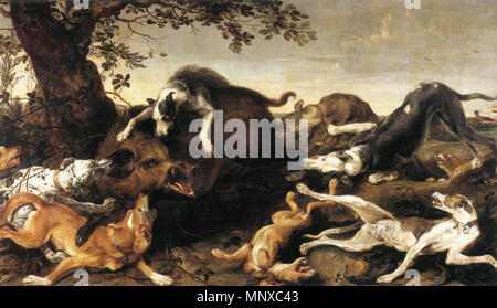 . Boarhunt Frans Snyders (1579-1657) Alternative Namen Frans Snijders, Franchoijs Snijders Beschreibung flämischen Maler und Zeichner Geburtsdatum / Tod am 11. November 1579 (Taufen), 19. August 1657 Ort der Geburt / Todes Antwerpen Antwerpen Arbeiten Zeitraum zwischen ca. 1593 und ca. 1657 Standort Antwerpen (ca. 1593-1607), Rom (ca. 1608), Mailand (ca. 1608-1609), Antwerpen (1609-1657) Kontrolle: Q 29231 VIAF: 2609908 ISNI: 0000 0001 2118 0758 ULAN: 500115396 LCCN: n 91006941 WGA: SNYDERS, Frans Snyders Boarhunt WorldCat 1129 Stockfoto