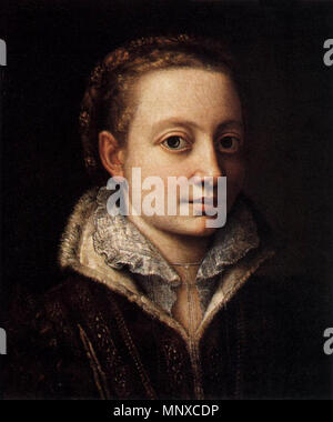 Portrait von Minerva Anguissola zweiten Hälfte des 16. Jahrhunderts. 1130 Sofonisba Anguissola - Portrait von Minerva Anguissola-WGA 0700 Stockfoto