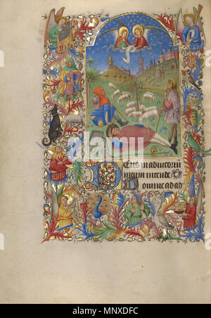 Der Verkündigung an die Hirten über 1420. 1135 Spitz Master (Französisch, aktive ca. 1415 - 1425) - Die Verkündigung an die Hirten - Google Kunst Projekt Stockfoto