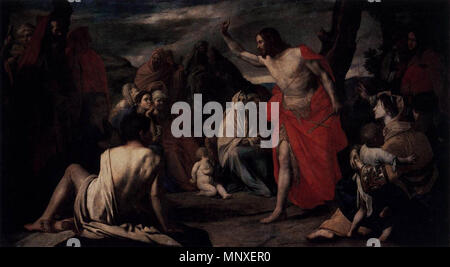 Die Predigt des hl. Johannes des Täufers in der Wüste ca. 1634. 1141 STANZIONE, Massimo - der Verkündigung des hl. Johannes der Täufer in der Wüste - C. 1634 Stockfoto
