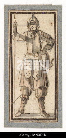 . Studie eines Kriegers in Rüstung, Feder auf Papier, C. 6 - 7 x C. 2,5 cm von 1664. Stefano Della Bella (1610 - 1664) Beschreibung der Italienischen Kupferstecher und Grafiker Geburtsdatum / Tod 18. Mai 1610 12. Juli 1664 Ort der Geburt / Tod Florenz Florenz Authority control: Q 921242 VIAF: 7502835 ISNI: 0000 0001 2119 4885 ULAN: 500018966 LCCN: n 79018351 WGA: Bella, Stefano della WorldCat 1142 Stefano Della Bella Krieger 1. Stockfoto
