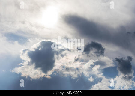 Wolken über Burlington, Iowa Stockfoto