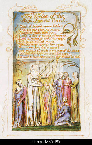 . Englisch: Lieder der Unschuld und Erfahrung, kopieren Y, 1825 (Metropolitan Museum der Kunst) Objekt 54 Die Stimme des alten Bard. 26 November 2002, 09:43:03. William Blake (1757 - 1827) Alternative Namen W. Blake; Uil" iam Bleik Beschreibung britische Maler, Dichter, Schriftsteller, Theologe, Sammler und Graveur Geburtsdatum / Tod 28. November 1757 12. August 1827 Ort der Geburt / Todes Broadwick Street Charing Cross Standort London Authority control: Q 41513 VIAF: 54144439 ISNI: 0000 0001 2096 135 X ULAN: 500012489 78095331 LCCN: n NLA: 35019221 WorldCat Kategorie: William Blake Stockfoto