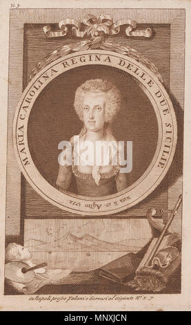 Maria Carolina, Königin von Sizilien. 18. 1779. 1158 Talani e Gervasi - Maria Carolina, Königin der beiden Sizilien Stockfoto