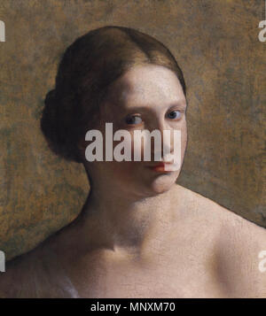 Kopf einer Frau. Italiano: Testa di donna, scansione - Olio su tavola, cm. 42 x 37 Englisch: Kopf einer Frau, Öl auf Leinwand, 16 1/2 bis 14 3/8 in. (42 von 37 cm). Zwischen 1630 und 1636. Orazio Gentileschi - Bryn Mawr (Pennsylvania), Martha McGeary Snider Museum der Amerikanischen Revolution 1166 Testa di donna-O. Gentileschi Stockfoto