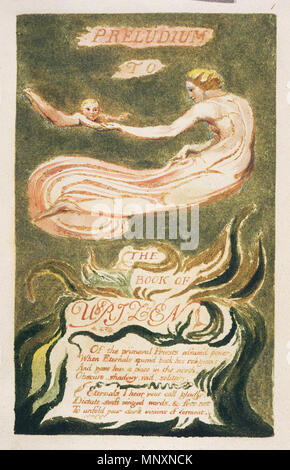 . Deutsch: Das erste Buch von Urizen kopieren ein Objekt2 Bentley 2. 1794. William Blake (1757 - 1827) Alternative Namen W. Blake; Uil" iam Bleik Beschreibung britische Maler, Dichter, Schriftsteller, Theologe, Sammler und Graveur Geburtsdatum / Tod 28. November 1757 12. August 1827 Ort der Geburt / Todes Broadwick Street Charing Cross Standort London Authority control: Q 41513 VIAF: 54144439 ISNI: 0000 0001 2096 135 X ULAN: 500012489 78095331 LCCN: n NLA: 35019221 WorldCat 1173 Das erste Buch von urizen ein Objekt2 Bentley 2 kopieren Stockfoto