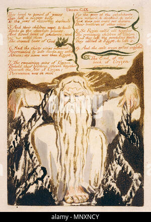 . Deutsch: Das erste Buch von Urizen kopieren ein Objekt 27. 1794. William Blake (1757 - 1827) Alternative Namen W. Blake; Uil" iam Bleik Beschreibung britische Maler, Dichter, Schriftsteller, Theologe, Sammler und Graveur Geburtsdatum / Tod 28. November 1757 12. August 1827 Ort der Geburt / Todes Broadwick Street Charing Cross Standort London Authority control: Q 41513 VIAF: 54144439 ISNI: 0000 0001 2096 135 X ULAN: 500012489 78095331 LCCN: n NLA: 35019221 WorldCat 1173 Das erste Buch von Urizen kopieren ein Objekt 27. Stockfoto