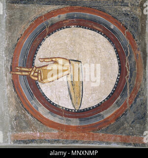 1175 Die Hand Gottes von Sant Climent de Taüll - Google Kunst Projekt Stockfoto