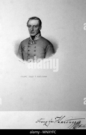 OLYMPUS DIGITALKAMERA. Deutsch: Josef Franz Graf Hardegg (1779-1854), k. k. Feldmarschallleutnant, Geheimrat. Lithographie von Josef Kriehuber, 1846. 1846. Josef Kriehuber (1800-1876) 739 Josef Franz Hardegg Litho Stockfoto