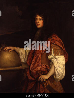 Bildnis eines unbekannten Mannes, der früher als James Scott, Herzog von Monmouth und Buccleuch ca. 1670 bekannt. 1214 unbekannten Mann, früher bekannt als James Scott, Herzog von Monmouth und Buccleuch von Sir Peter Lely Stockfoto