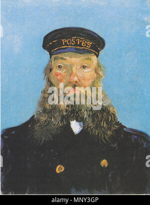 Portrait von postmann Roulin/Porträt des Briefträgers Joseph Roulin Arles, Anfang August 1888. 1222 Van Gogh - Bildnis Josepf Roulin 1. Stockfoto