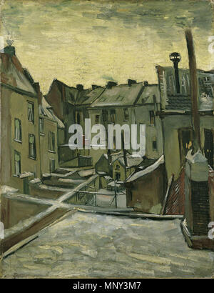 S 142 Häuser von der Rückseite Dezember 1885 gesehen. 1222 Van Gogh-Houses gesehen von der Rückseite Stockfoto