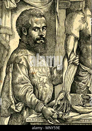 . Portrait von Vesalius von seinem De Humani Corporis Fabrica. 1543. Zu Jan van Calcar (um 1499-1546/1550) Alternative Namen Giovanni da calcar, Johannes Stephan van Calcar, Jan van Calcar, Joannes Stephanus Calcarensis Beschreibung Flemish-German Maler, Zeichner und Grafiker Geburtsdatum / Tod ca. 1499 zwischen 1546 und 1550 Ort der Geburt / Todes Kalkar Neapel Arbeitsort Venedig (1536-1537), Neapel (ca. 1545-1546) Kontrolle: Q 1397369 VIAF: 47034805 ISNI: 0000 00010896 5577 ULAN: 500026055 LCCN: n 94115763 WGA: CALCAR, Jan Steven van WorldCat 123 zugeschrieben Stockfoto