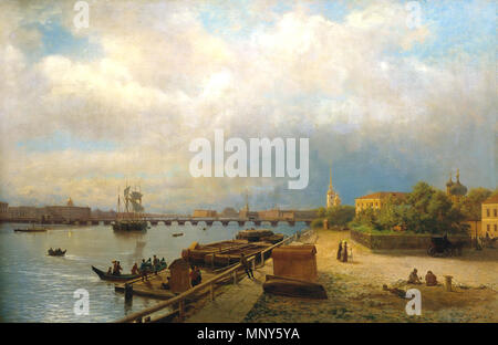 . Englisch: Blick auf die Newa und Peter & Paul Damm mit der Kabine Peter des Großen, 1859. Öl auf Leinwand. 117 x 178 cm. Das Staatliche Russische Museum Sankt Petersburg Русский: Вид на Петропавловскую набережную Неву и с домиком Петра I, 1859. , Холст масло. 117 x 178 См. Русский Государственный музей, Санкт-Петербург. 1859. Lev Lagorio (1827-1905) Alternative Namen: Russisch Лев Феликсович Лагорио Beschreibung russische Maler Geburtsdatum / Tod 16. Juni 1827 (im Julianischen Kalender) 17. November 1905 (im Julianischen Kalender) Ort der Geburt / Todes Feodossija Saint Petersburg Behörde Stockfoto