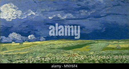 Wheatfields unter Gewitterwolken 1890 (vor dem 10. Juli). 1238 Vincent van Gogh - wheatfield unter Gewitterwolken - VGM F 778 Stockfoto