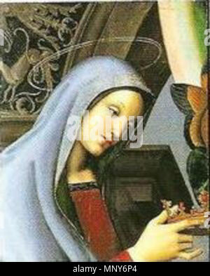 1239 Virgem Maria - Retábulo de San Nicola Da Tolentino Stockfoto