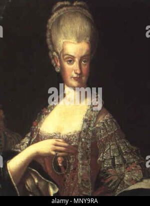 . Portrait einer Erzherzogin, Tochter von Maria Theresia von Österreich, vielleicht Maria Christina oder Maria Carolina. 18. 1254 Weikert - Portrait einer Erzherzogin Stockfoto